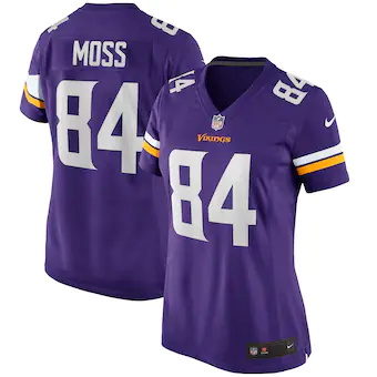 womens nike randy moss purple minnesota vikings game retire